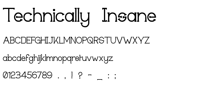Technically Insane font